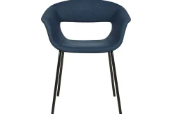 Matsalsstol Beliani Elma set om 2 Blå-Svart Dark blue