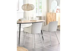 Karmstoler-Matsalsstol Beliani Fonda set om 2 White Hvit