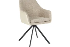 Karmstoler-Matsalsstol Beliani Lithia set om 2 Taupe