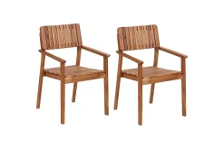 Matstol Beliani Agello set om 2 Light wood