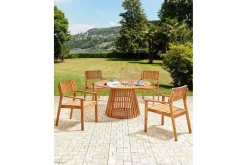 Matstol Beliani Agello set om 4 Light wood