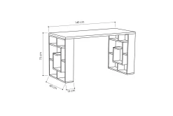 Mazell Skrivebord 140 cm med Oppbevaring Hyller