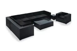 Comfort Garden Solstolpute|Komplette Putesett-Møbeltrekk : Melbourne Hjørne Svart