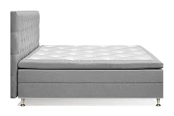 Bedly Kontinentalsenger-Meja Komplett Sengpakke 160x200 cm Dobbeltseng med Sengegavl Lysegrå