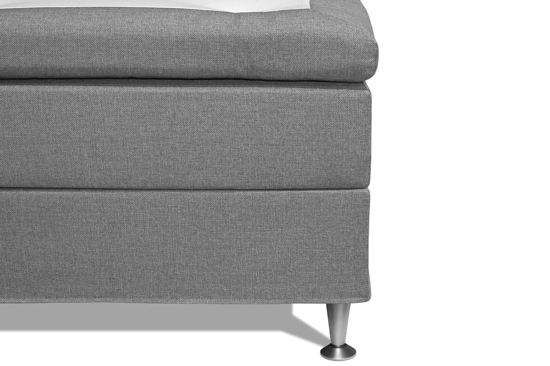 Bedly Kontinentalsenger-Meja Komplett Sengpakke 160x200 cm Dobbeltseng med Sengegavl Lysegrå