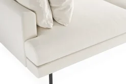 Scandi Days Velour Sofa & Fløyel Sofa-Menard 4-seters Dyp Fløyelssofa Cremehvit