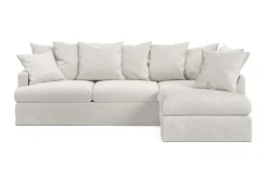 Scandi Days Sofa Med Sjeselong-Menard 4-seters Høyrevendt Dyp L-formet Sjeselongsofa i Stoff Beige