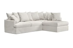 Scandi Days Sofa Med Sjeselong-Menard 4-seters Høyrevendt Dyp L-formet Sjeselongsofa i Stoff Beige