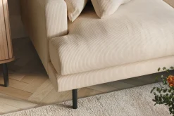 Scandi Days Sofa Med Sjeselong-Menard 4-seters Høyrevendt L-formet Divansofa i Manchester Beige