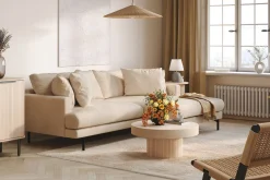 Scandi Days Sofa Med Sjeselong-Menard 4-seters Høyrevendt L-formet Divansofa i Manchester Beige