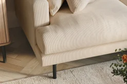 Scandi Days Sofa Med Sjeselong-Menard 3-seters Høyrevendt L-formet Divansofa i Manchester Beige