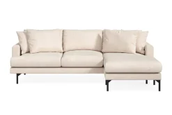 Scandi Days Sofa Med Sjeselong-Menard 3-seters Høyrevendt L-formet Divansofa i Manchester Beige