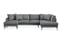 Scandi Days Menard 4-seters Høyrevendt Stor U-formet Dyp Sofa med Divan og Sjeselong i Stoff