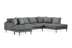 Scandi Days Menard 4-seters Høyrevendt Stor U-formet Dyp Sofa med Divan og Sjeselong i Stoff