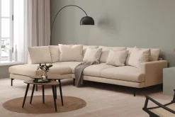 Scandi Days Menard 4-seters Venstrevendt Dyp L-formet Sjeselongsofa i Stoff
