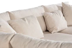 Scandi Days Sofa Med Sjeselong-Menard 4-seters Venstrevendt L-formet Sjeselongsofa + Fotskammel i Manchester Beige
