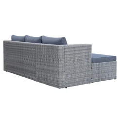 Comfort Garden Mendoza l-formet 4-seters sofagruppe i kunstrotting for altan og terrasse