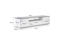 Tv-Benk & Mediabenk-Meni TV-benk 180 cm Rødfarget tre,Antracit