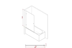 Meselefors Dusjvegg 140 cm