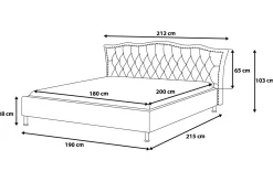 Bedly Metz Dobbeltseng 180 | 200 cm