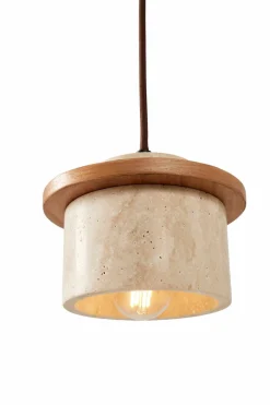 Kjøkkenlampe-Meyros pendellampe Beige og eik