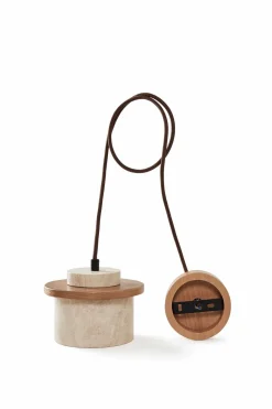 Kjøkkenlampe-Meyros pendellampe Beige og eik