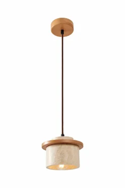 Kjøkkenlampe-Meyros pendellampe Beige og eik