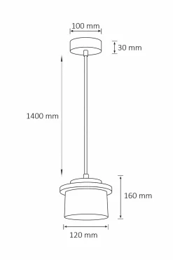 Kjøkkenlampe-Meyros pendellampe Beige og eik