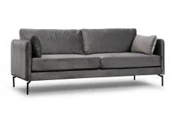 Velour Sofa & Fløyel Sofa-Mezonzo 3-seter Sofa Grey