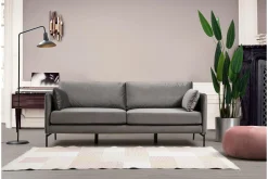 Velour Sofa & Fløyel Sofa-Mezonzo 3-seter Sofa Grey