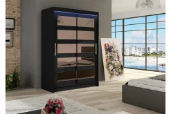 Garderober & Garderobesystem-Miami Garderobe 120x58x200 cm Svart