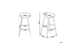 Barmøbler|Barstoler-Micco Barstol 47 cm Hvit