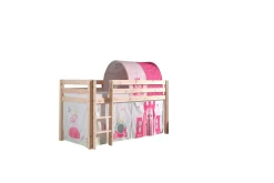 Middelseng med gardin Pino Princess lig, lig, Uten sklie, Prinsesse, Ingen lommer