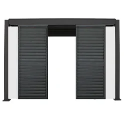 Byggesett Uterom|Lagringshus & Boder-Middle Panel of Louvers Wall for Gazebo HOME4YOU hvit