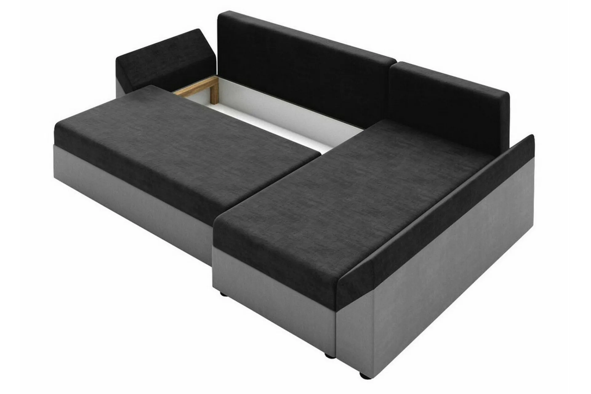 Midfeld 3-sits Hörnbäddsoffa Black