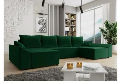 Sovesofaer-Midfeld 4-sits Hörnbäddsoffa Dark green Mørkegrønn