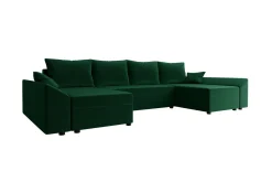 Sovesofaer-Midfeld 4-sits Hörnbäddsoffa Dark green Mørkegrønn