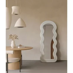 Gulvspeil|Helkroppsspeil-Mijara Gulvspeil 65 x 170 cm Cremehvit