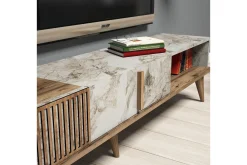 Tv-Møbelsett-Millay TV-møbelsett 180 cm Valnöt,Hvit