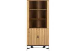 Vitrineskap|Skap-Minu Vitrineskap 80x180 cm Natural