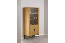 Vitrineskap|Skap-Minu Vitrineskap 80x180 cm Natural