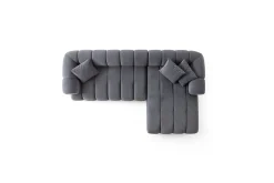 Sofa Med Sjeselong-Mississauga Sofa med divan 3-seter Mørkegrå