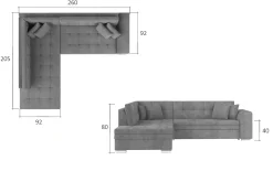Sofa Med Sjeselong-Moclino Hjørnesovesofa Svart,Hvit
