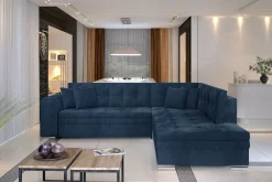 Velour Sofa & Fløyel Sofa-Moclino Hjørnesovesofa Blå