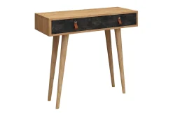 Gangbord|Avlastningsbord-Mod Design Avlastningsbord Lærbeslag Brun,Grey