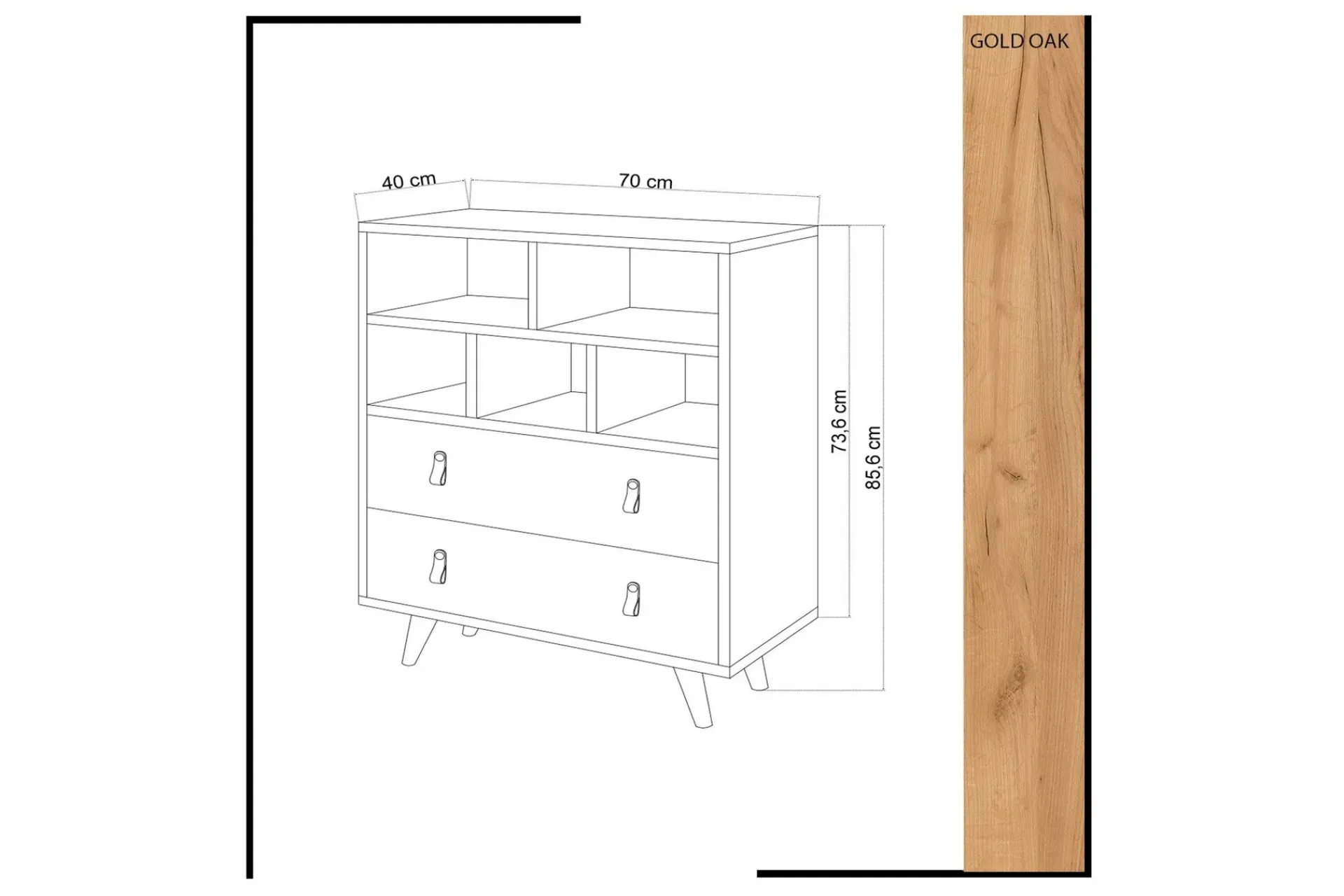 Mod Design Kommode Lærinnredning