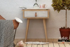 Avlastningsbord-Mod Design Sidebord Brun,Hvit