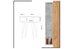 Avlastningsbord-Mod Design Sidebord Brun,Hvit