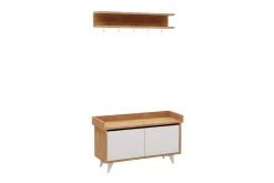 Møbelsett Til Gang & Entre|Møbelsett Til Gang & Entre-Mod Design Skoskap/Hattehylle Brun,Hvit