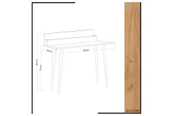 Kontorbord-Mod Design Skrivebord 100 cm med Oppbevaring Rum Brun